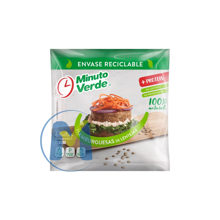 HAMBURGUESA DE LENTEJAS 100GR MIN.VERDE