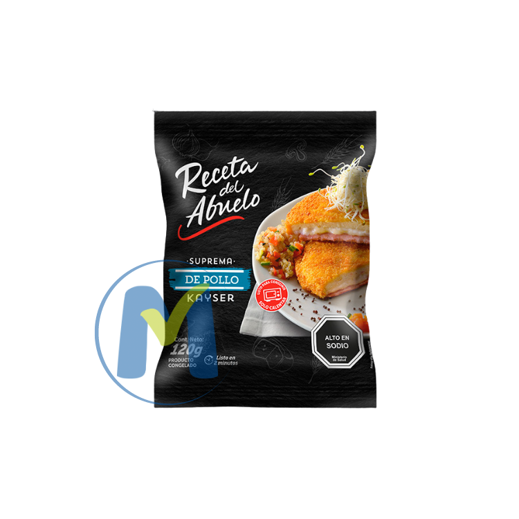 SUPREMA DE POLLO JAMON QUESO 120GR RDA