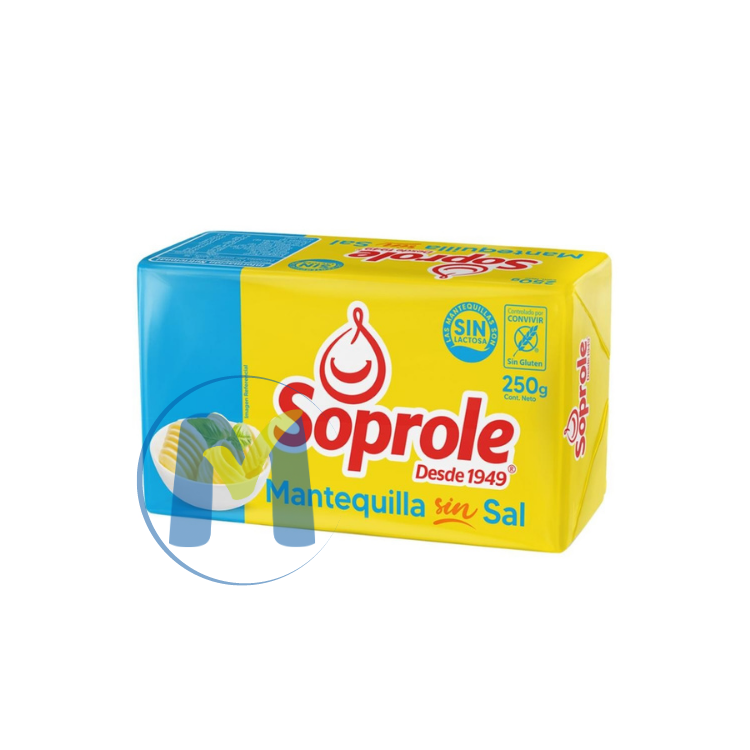 MANTEQUILLA SIN SAL SOPROLE 250GR MANTEQUILLA SIN SAL SOPROLE 250GR