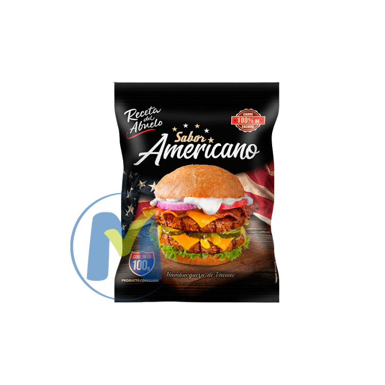 HAMBURGUESA SABOR AMERICANO 100GR RDA